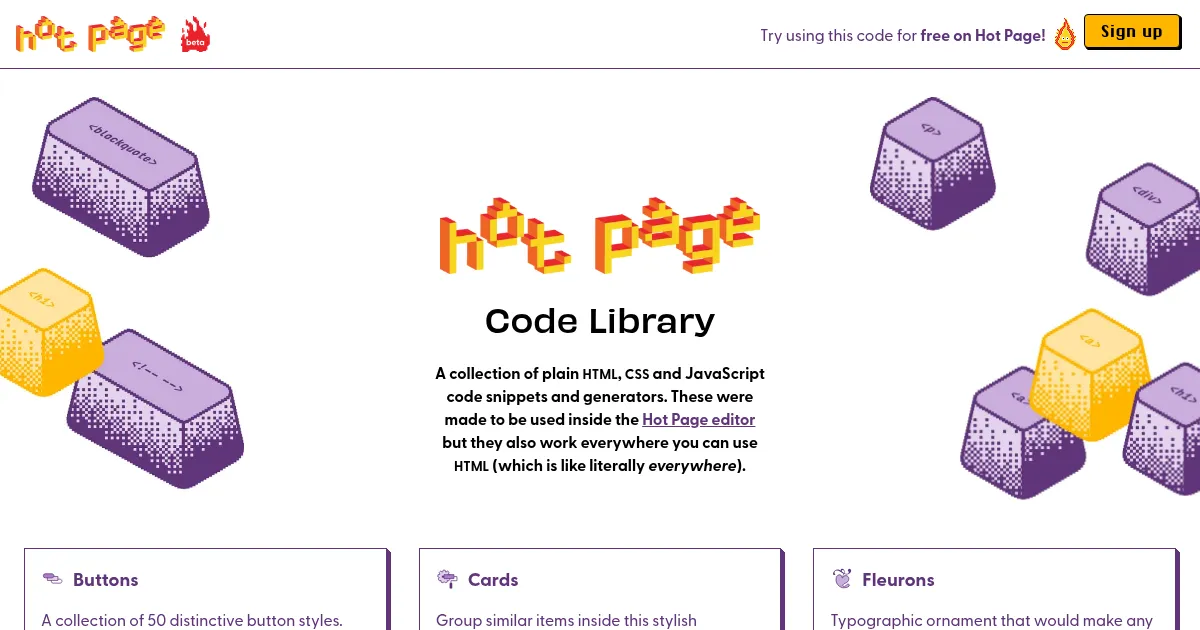 Hot Page Code Library